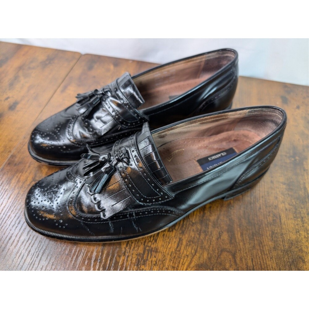 Bostonian Classics First Flex Men’s Tassel Wingtip Loafers Shoes Sz 9M Black